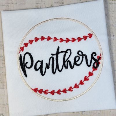 panthers baseball embroidery design